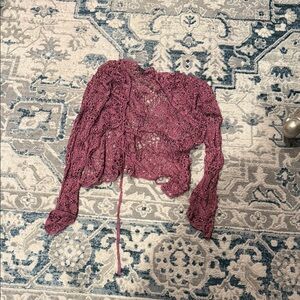 Elegant Lace Women Top in Pink